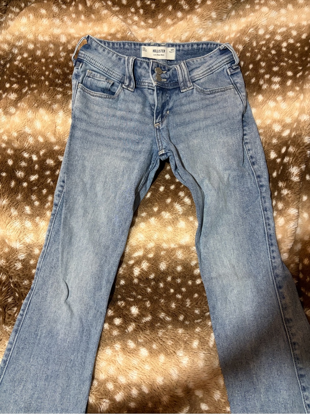 Hollister Light Blue Women's Bootcut Low-Rise Jeans